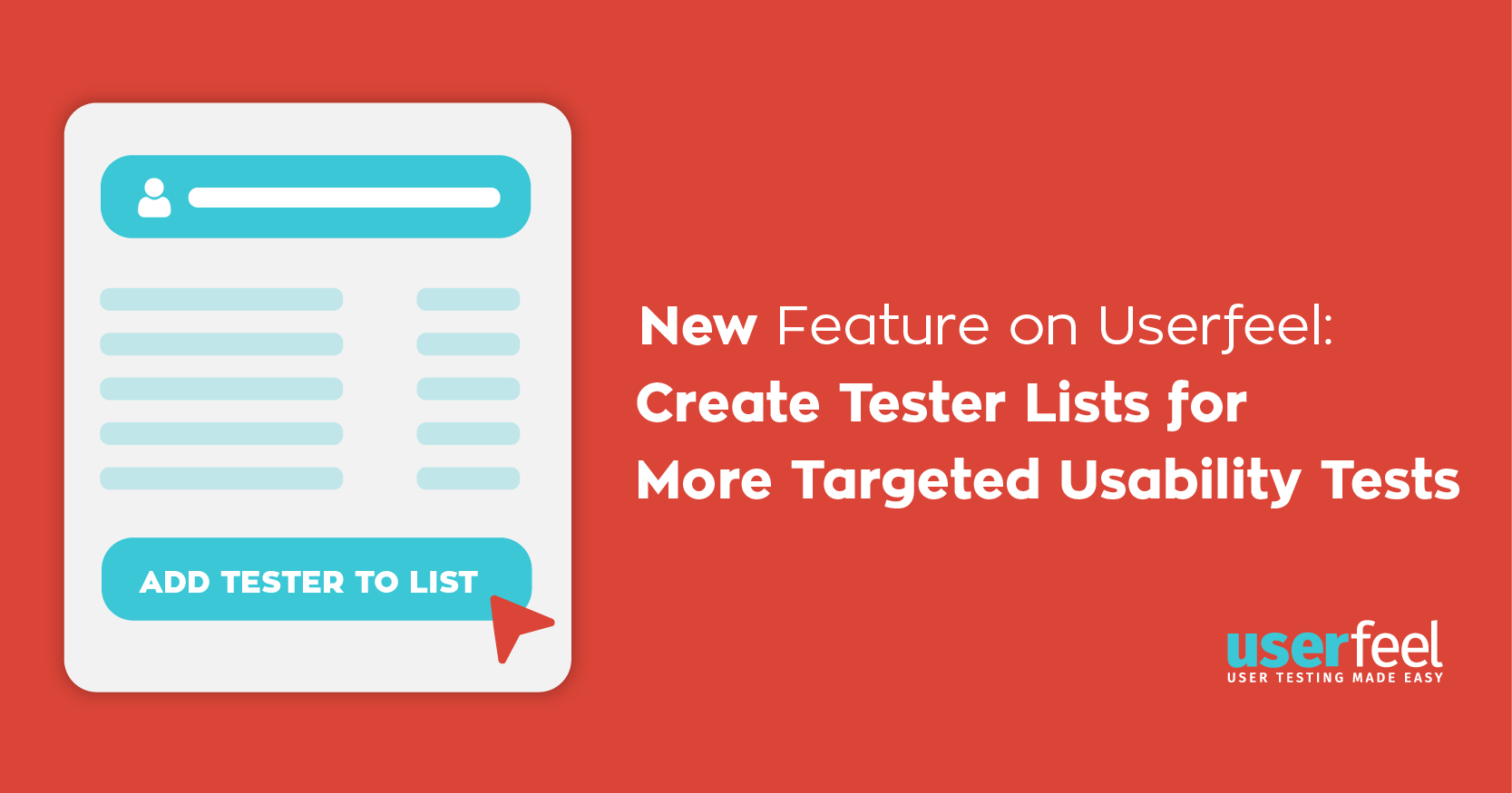 Userfeel testers' lists